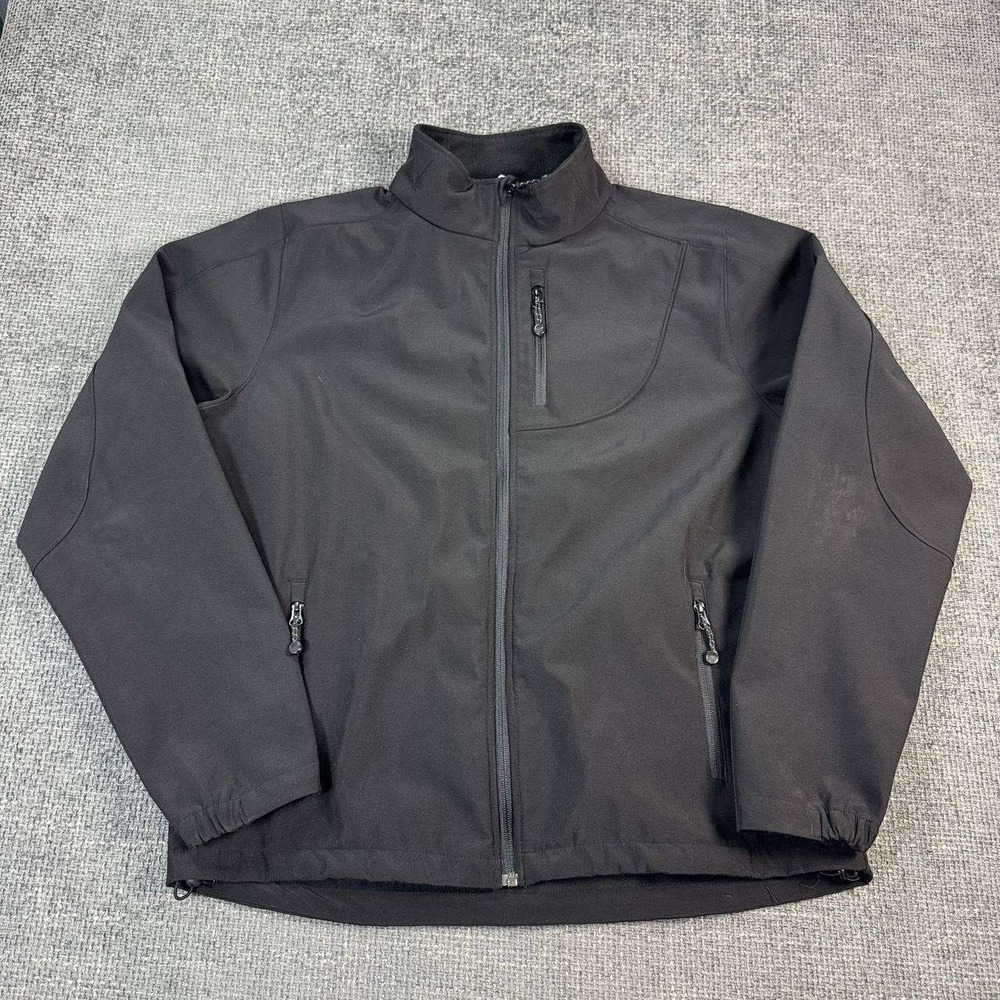 Black Diamond Softshell Jacket Mens Large Black Fleece Lined Full Zip Outdoor